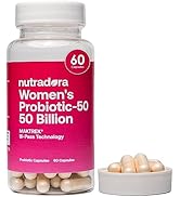Nutradora Womens Probiotic 50 Billion CFU Nutritional Supplements - Daily Probiotics for Women Su...