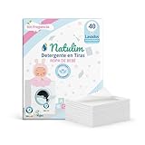 Natulim - Detergente en Tiras para Bebés (40 Lavados) - Fórmula Ultraconcentrada Sin Fragancia - Limpieza Suave en Agua Fría para Ropa Delicada - Ropa limpia y suave sin ensuciar el Planeta