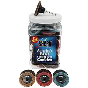 Shark Industries PN-13094 50-Pack Triple Treat Quick Change Surface Prep Conditioning Discs, 2? Diameter Coarse, Medium & Fine Grit & 2
