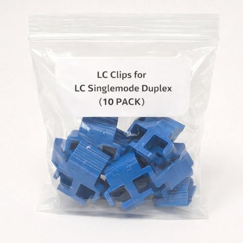 Clips LC connecteur Duplex monomode bleu jarretière et câble fibre optique lot de 10