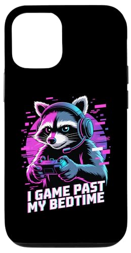 Raccoon Gaming I Game Past My Bedtime X}zP[X iPhone 12/12 Pro p
