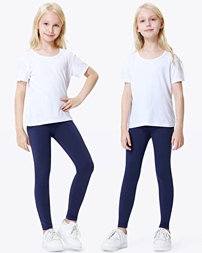 Domee Girls Cotton Leggings Full Length Solid Pants Pack of 32