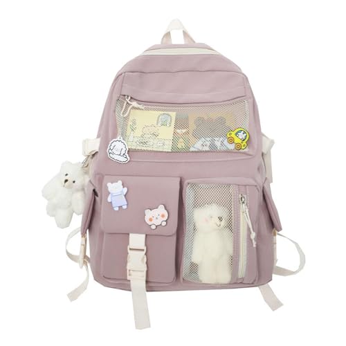 Bolsa escolar,Mochila | Bolsa escolar para meninas mochila japonesa de alta capacidade,Vários bolsos carregam acessórios anime bolsas escolares para meninas, livros, documentos