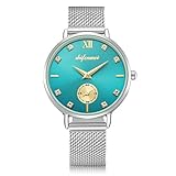 【Wasserdicht】 98FT / 3ATM wasserdicht, hält Schwitzen, Händewaschen, Regentagen, Schwimmen oder Duschen stand. Es funktioniert gut, nachdem beim Sport mehrere Stöße aufgetreten sind. Aber bitte tragen Sie diese Kausaluhr NICHT für langjährige Unterwasseraktivitäten und berühren Sie heißes Wasser.