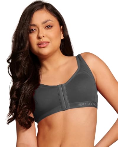 Image of BODYSIZE Cotton Front Open Sports Bra for Women Daily Use | Non-Wired Sweat Absorbent Seamless Bra | Full Coverage Regular Wear Comfortable and Convenient with Back Support Suitable for Gym, Yoga