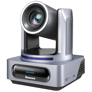 Tenveo Caméra PTZ 4K NDI, Suivi Automatique IA, Zoom Optique 20X, Sorties 3G-SDI USB3.0 HDMI LAN PoE, Streaming IP NDI en Direct pour Événements Culte Conférences Vidéo Youtube OBS vMix Zoom Teams