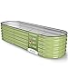 HOFGARTEN ® Hochbeet Metall 200x60x42 cm | 6-in-1 Hochbeete-Kit | Hochbeete für Garten aus Verzinktem Stahl | Rostfrei, Min. 20 J. Haltbarkeit | Einfacher Aufbau, Modernes Design (Salbei) MI 4 günstig Kaufen-HOFGARTEN ® Hochbeet Metall 200x60x42 cm | 6-in-1 Hochbeete-Kit | Hochbeete für Garten aus Verzinktem Stahl | Rostfrei, Min. 20 J. Haltbarkeit | Einfacher Aufbau, Modernes Design (Salbei)