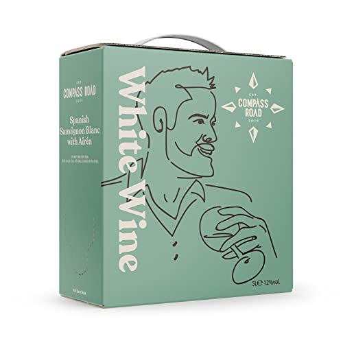 Marca Amazon - Compass Road Sauvignon Blanc con Airén, España (Bag in Box), 5l