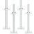 Zonon 4 Pcs 18" Adjustable Scaffold Leveling Jack Parts Galvanized Solid Threaded Rod Scaffolding Feet with Base Plate for Baker Style Scaffolding