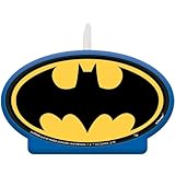 Batman Heroes Unite Birthday Candle, 4.5' - 1 Count - Unique Party Centerpiece, Perfect for Superhero Fans