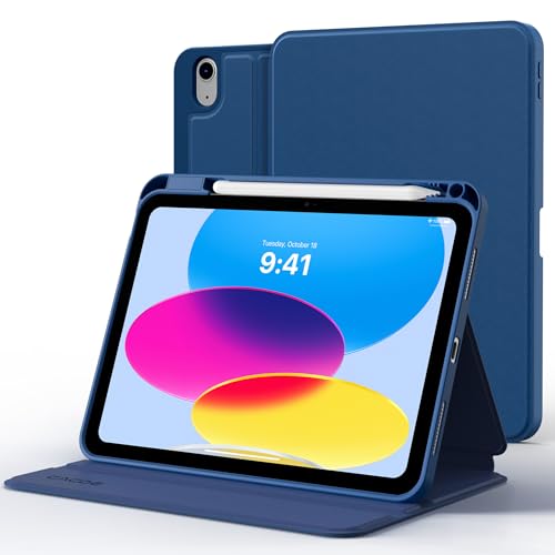 CACOE Hülle für iPad 11 Generation (A16) 2025, iPad 10 Generation 2022 mit Stifthalter, Dünn Folio Ständer Tablet Schutz...