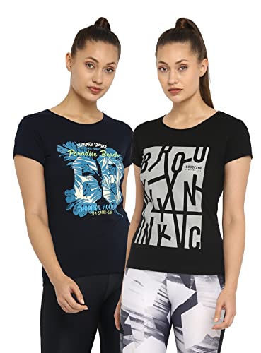 Image of Ap'pulse Women's Printed Short Sleeve Sport Tshirt Combo Pack