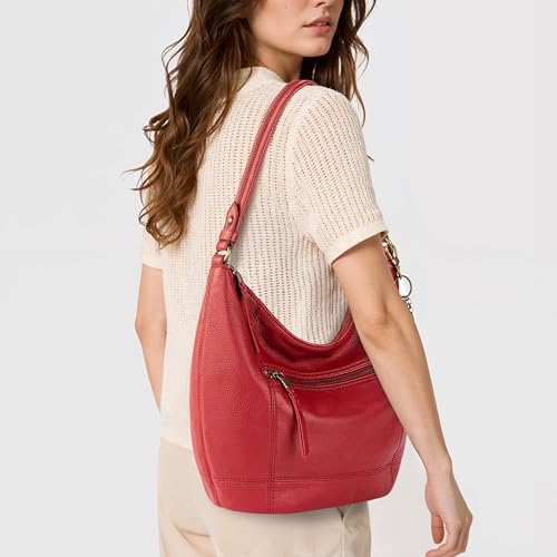 Image of The Sak Sequoia Leather Hobo Bag - Large Slouchy Shoulder Purse, Zip Pocket