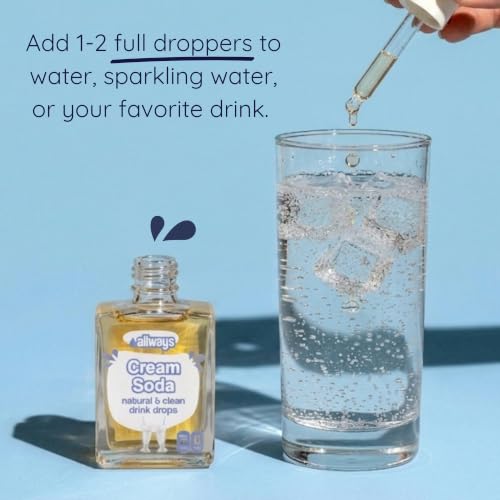 Image of Allways Drops Cream Soda Water Enhancer | Sugar Free | 50 Servings