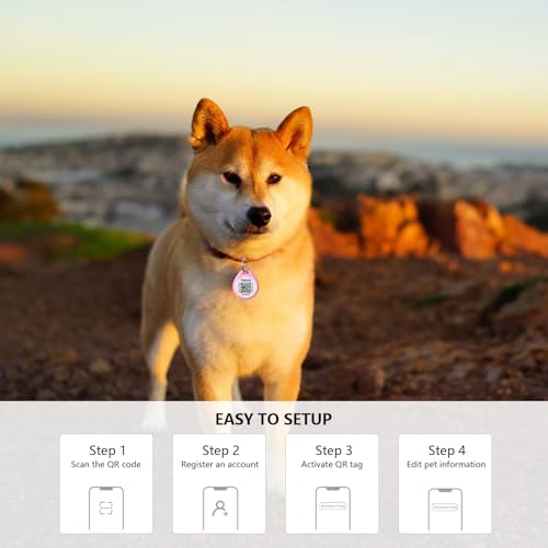 2 Pack-Custom pet Tags, Pet Id Tags for Dogs, Cat & Dog Collar Charm, Lightweight Sturdy Cute Cat Smart ID Tags, Personalized Dog Name Tags,Silent, Lightweight Durable,NO APP(Blue&Blue, 1.2") - Image 3