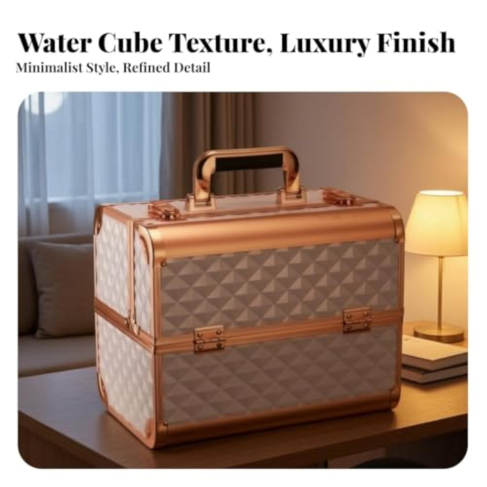 Portable Makeup Train Case, Travel-Friendly Organizer