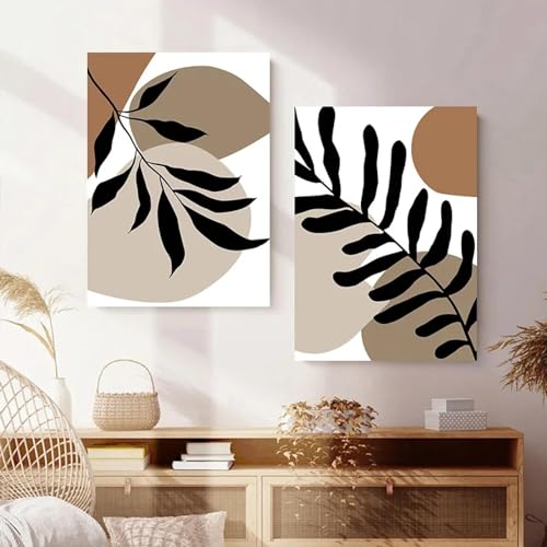 Peinture pour salon moderne et décoration murale triptyque abstrait 40x60cm x3 - 3