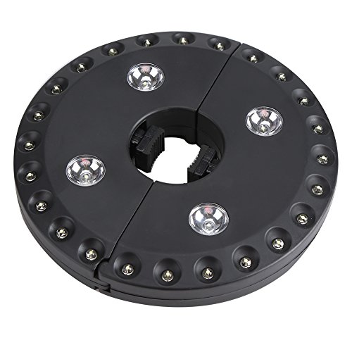 Patio Umbrella Light,28 LED 3 Lighting Modes 4 x AA Battery Operated Camping Tents or Indoor Use(Black)