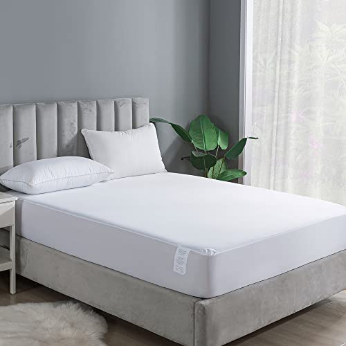 DOWNCOOL 2 Pack Queen Mattress Protector Waterproof, Premium Breathable Microfiber Soft Mattress Cover Washable, Fitted 8" - 18" Deep Pocket, Mattress Protector Queen - Thumbnail 2