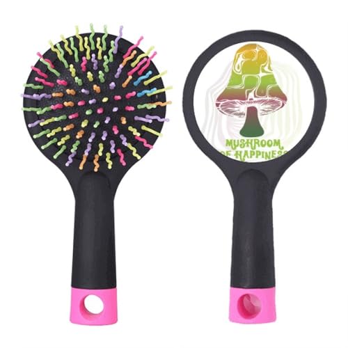 Brosse à cheveux champignon vert pour un démêlage doux au salon