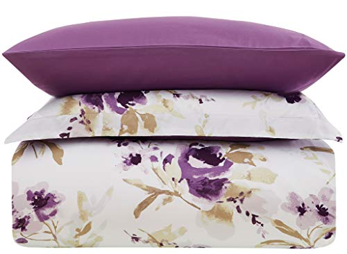 Mellanni Twin Duvet Cover Set - 3 Pc Iconic Collection Bedding Set - Luxury, Extra Soft & Cooling - 1 Comforter Cover, 1 Sham, 1 Pillow Case - Button Closure And Corner Ties (Twin, Madison Purple) #TOP4