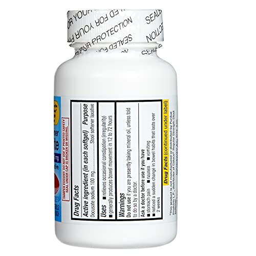 Rite Aid Col-Rite Stool Softener Capsules, 100 Mg - 100 Count | Stool Softeners Softgels | Colace Stool Softener | Laxatives For Constipation | Personal Care | Stimulant Free For Dependable Relief #TOP1