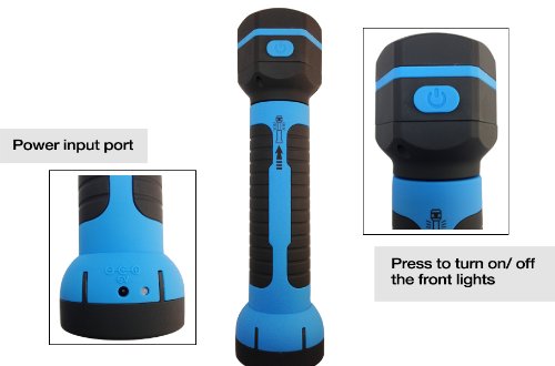 Rechargeable LED Flashlight Torch - Telescoping Retractable Work Light w/Magnetic Base - 36LEDs 2 Power Supplies- RWL-02