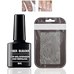 Nail Repair Kit for Broken Natural Nails,Fiberglass Repair Kit with Nail Strengthener & Hardener for Weak Nails,10PCS Extensions & 8ml Gel Glue,No UV Lamp Needed,Nail Repair for Damaged Nails