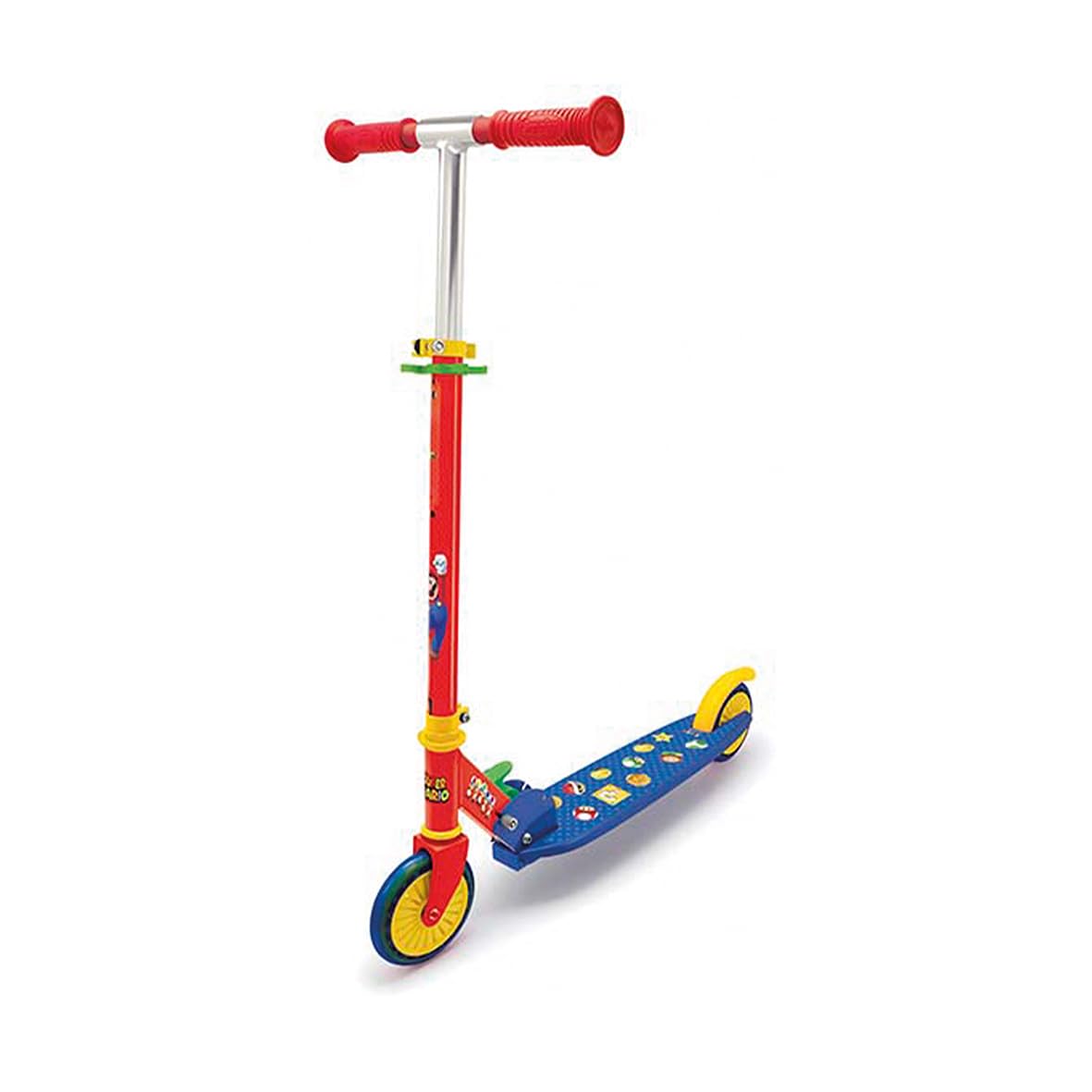 Smoby - Monopattino Super Mario con 2 ruote, Manubrio regolabile, pedana antiscivolo, struttura in metallo resistente. Dai 5 anni in su, 7600750370