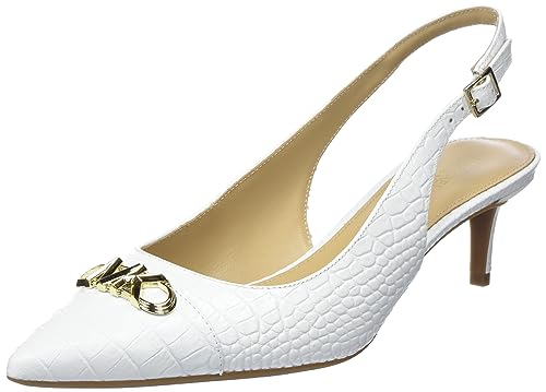 MICHAEL KORS Damen Parker Flex Kitten Sling Heeled Shoe, Optisch weiß, 40...