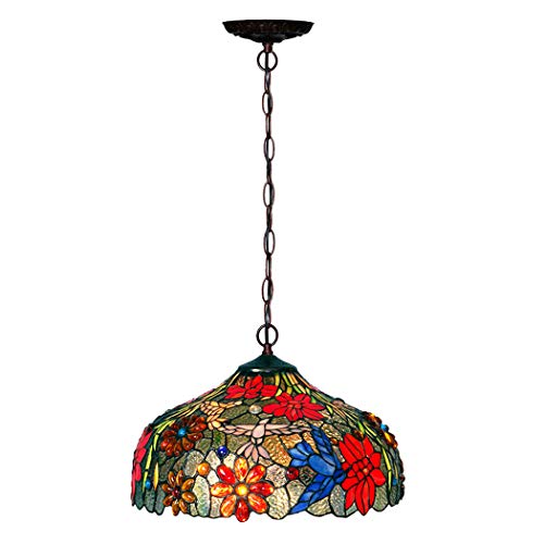 Chandelier Tiffany anti éblouissement avec suspension réglable pour bureau