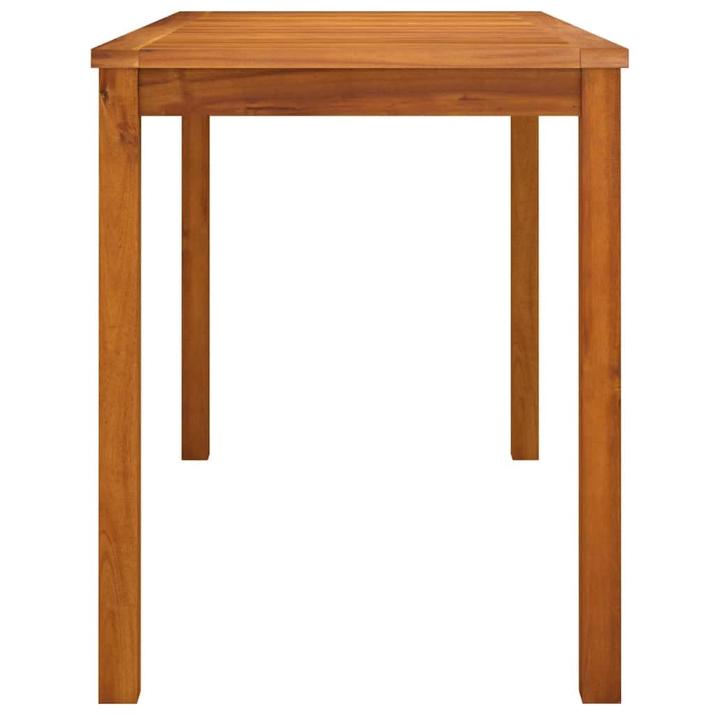 Stół ogrodowy z litego drewna akacjowego z wykończeniem olejowym, 110 x 55 x 67 cm, stabilna rama drewniana, blat stołu na taras, balkon, do ogrodu, na werandę, kemping i piknik