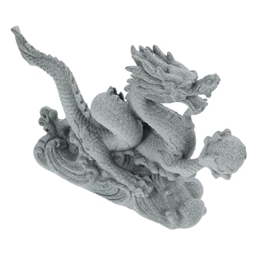 Petite décoration de dragon chinois en résine pour meubler une étagère vide avec style
