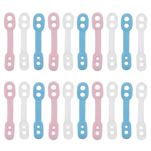 ZAGARO Boucle Coupe-Vent de Cintre | Crochet de Cintre antidérapant pour vêtements de Balcon, 20 pièces | Sangles de Fixation durables, Accessoires de blanchisserie Robustes pour Cintre, Maison,