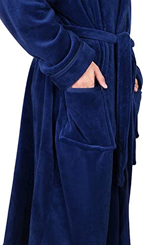 Image of NY Threads Mens Hooded Robe - Plush Long Bathrobes for Men