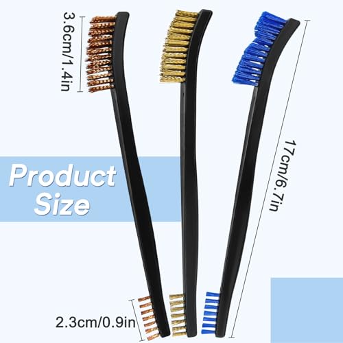 Image of 10 Pcs Gun Cleaning Brushes, 5 Bristle Types for Detail Cleaning