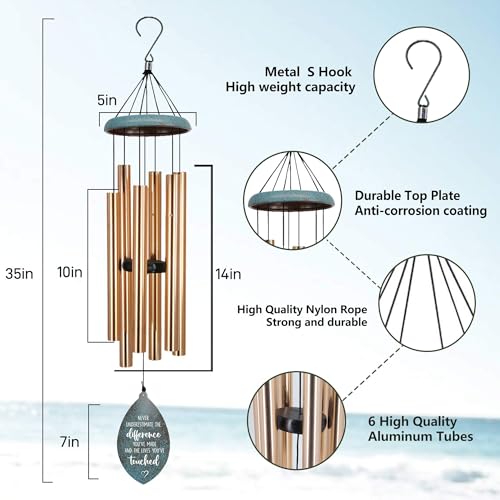 Image of ASTARIN Personalized Retirement Wind Chimes for Women, Custom Retire Gifts for Friend Boss Colleagues Neighbors Grandfather Grandmother, Happy Retirement Going Away Ideas