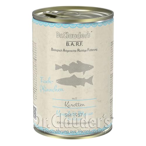 Dr. Clauder's Barf Komplett Menue Fisch-Pfännchen | 6 x 200 g