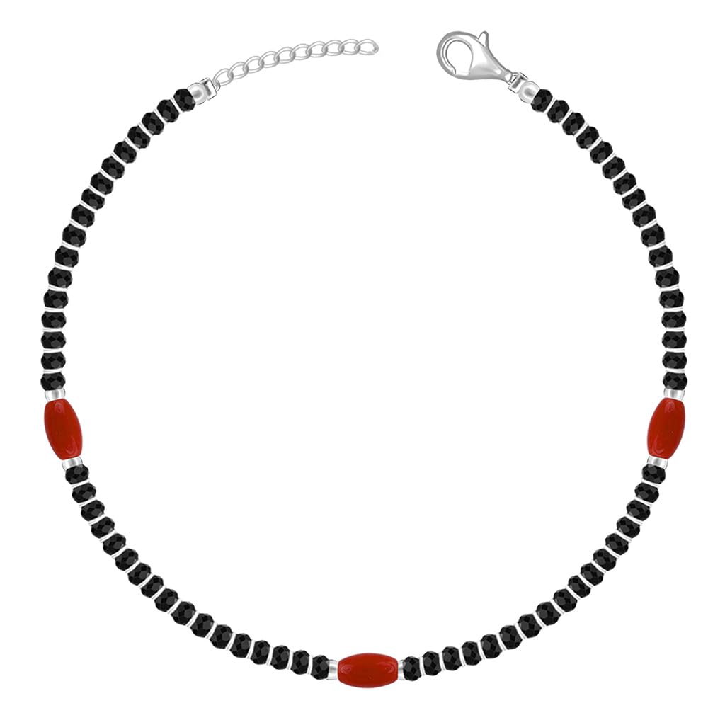 GIVA 925 Silver Black & Red Bead Anklet,Single| Gifts for Women and Girls | With Certificate of Authenticity and 925 Stamp | 6 Months Warranty* (B0CX1L72G9) Amazon Price History, Amazon Price Tracker