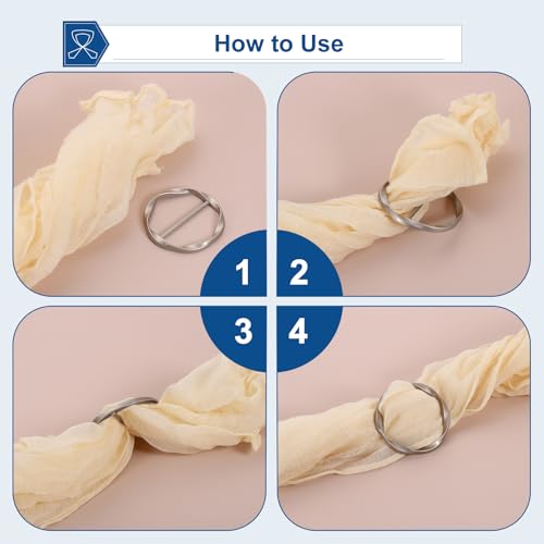Image of uxcell T-shirt Clips, Clothes Knotting Buckle Ring Wrap Holder for Women Scarf, Loose T-shirt