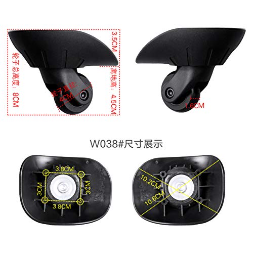 Replacement Luggage Wheel Repair Suitcase Bag Parts Spinner Wheels Casters for Travel Customs Box W038-YF2