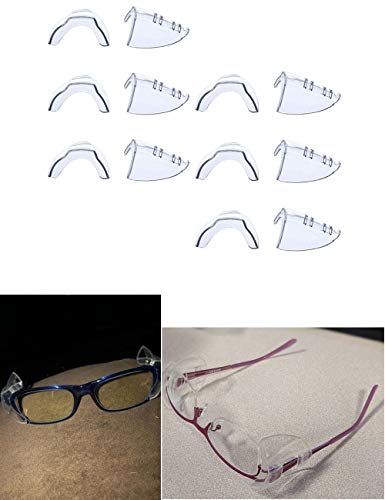 Protections latérales souples à enfiler pour lunettes à petite ou moyenne monture (6 pièces, transparent) Cover