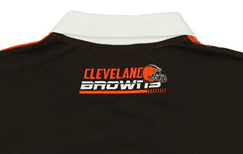 Foco Nfl Football Team Crest And Stripe Men's Polo Shirt, Cleveland Browns, Large #TOP4