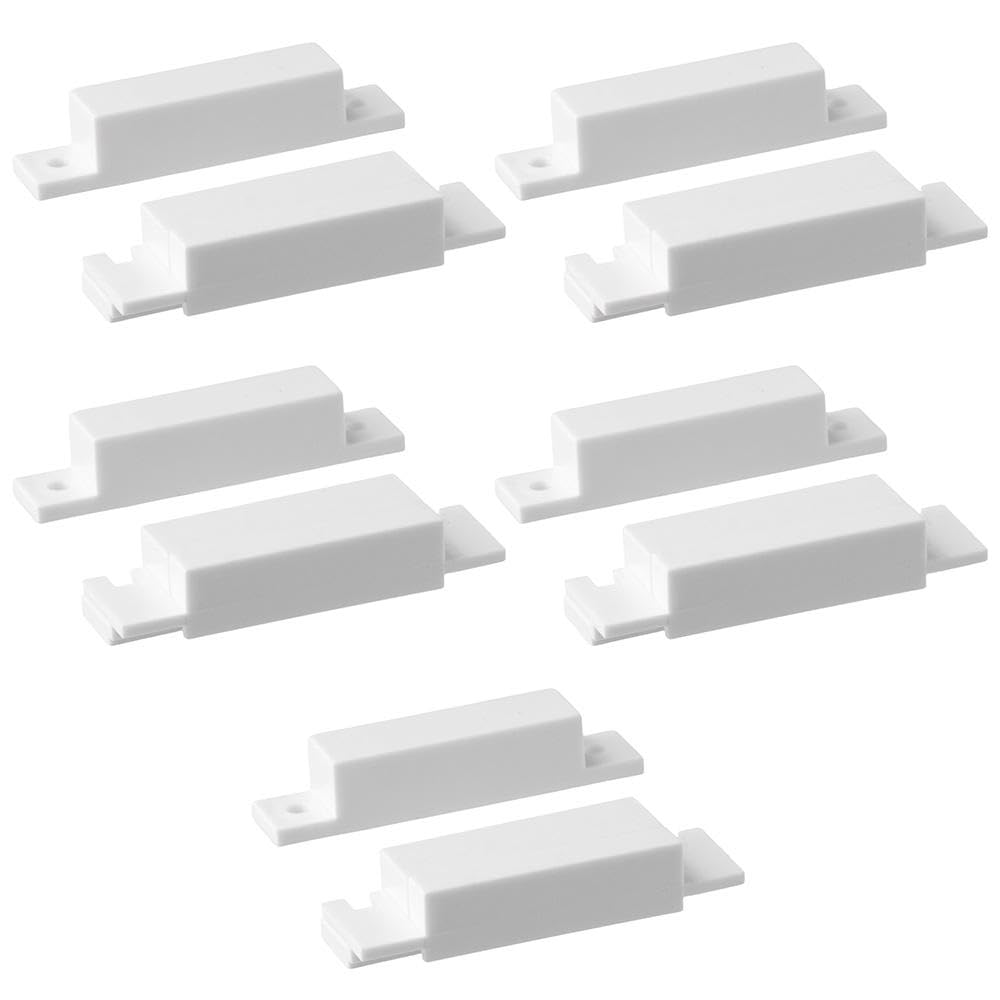 FEIYING 5pcs Reed Switches,Door Contact Sensor,White Durable Reed Switch Surface-Mounted Magnetic Door Switch,Contact Sensor Alarm Reed Switch