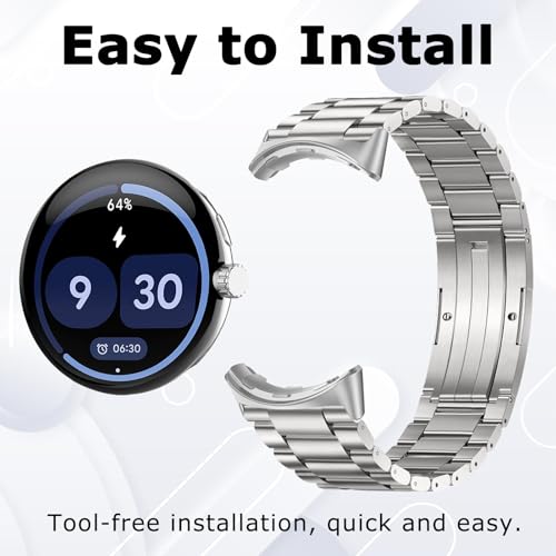 Correa de titanio compatible con Google Pixel Watch 4 (45mm) miniatura 2