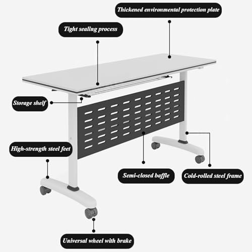 Table de réunion pliable avec roues pour salle de formation et classe
