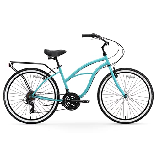 Sixthreezero Around The Block Women's Beach Cruiser Bike, 1/3/7/21 Speed Bicycles, 26"/24" Wheels, Multiple Colors #TOP1