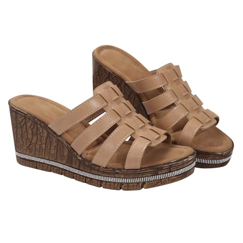 Sandales compensées tressées au design raffiné pour femme