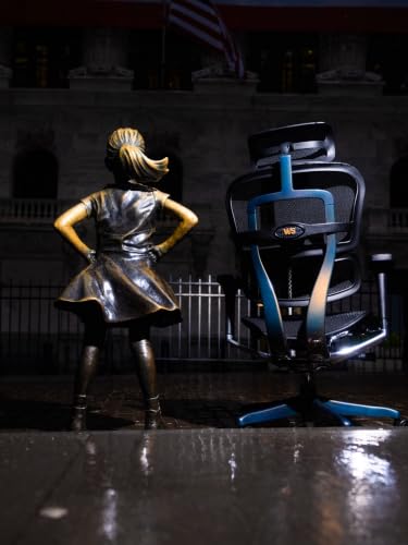 Image of Ergohuman ME7ERG GEN2 High Back Mesh Office Chair with Tilt Tension Control, Tilt Lock, Synchro Tilt, Seat Height, Seat Depth, and Arm Height Adjustments, Gold Violet Metallic Frame