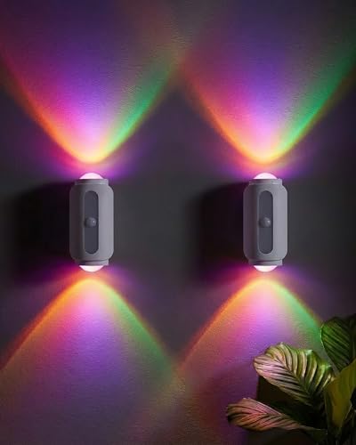 Motion Sensor Wall Light Rechargeable Peel and Stick on Sconce Set of 2